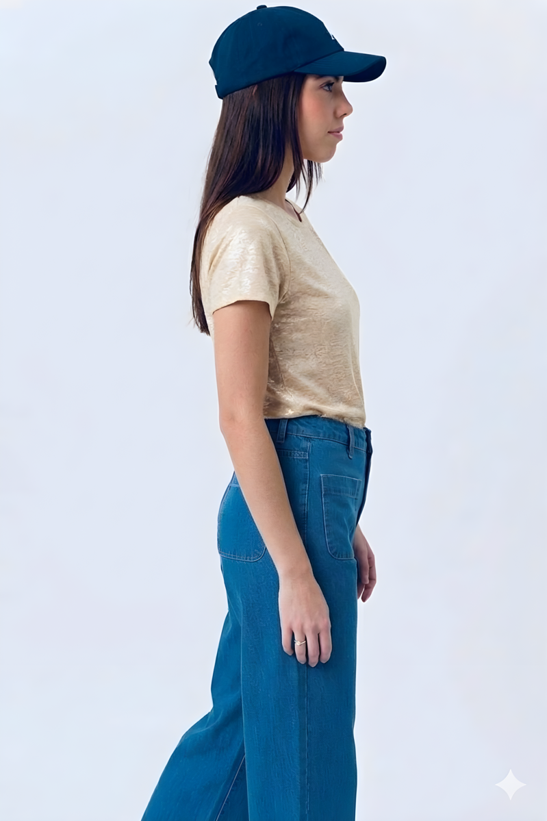 CAMISETA MELODY COLOR BEIGE 1